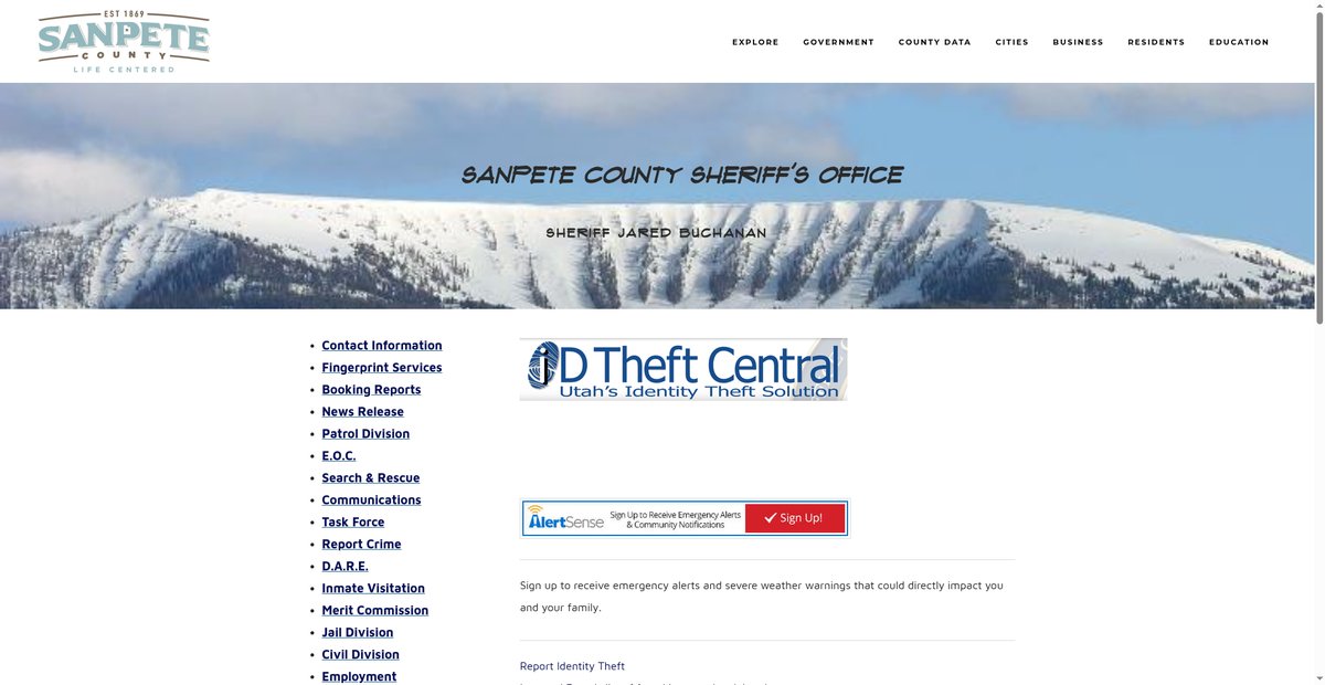 Preview of sanpetecountysheriff.org