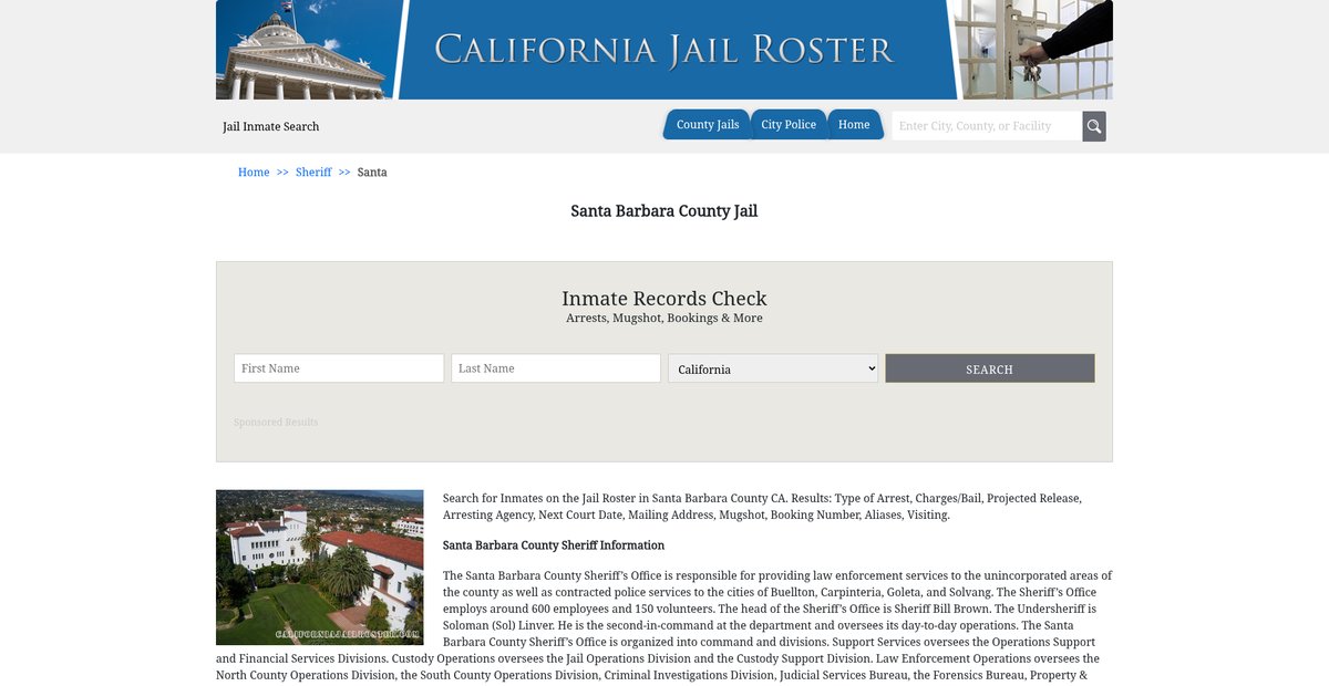 Preview of californiajailroster.com