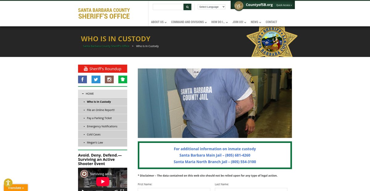 Preview of sbsheriff.org