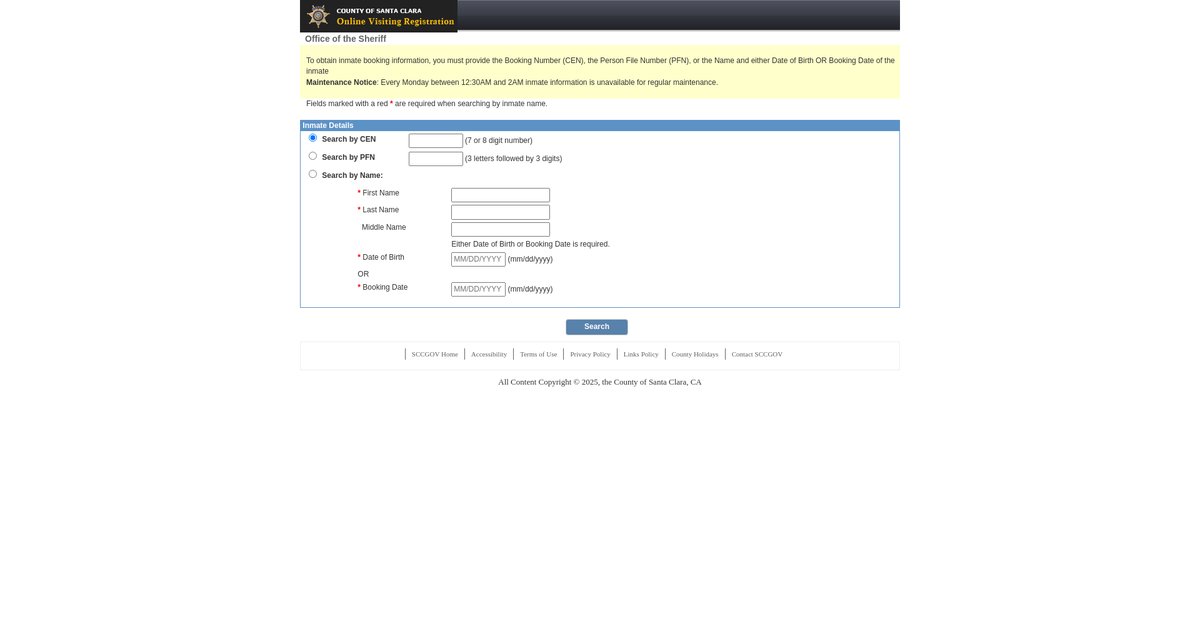 Preview of eservices.sccgov.org