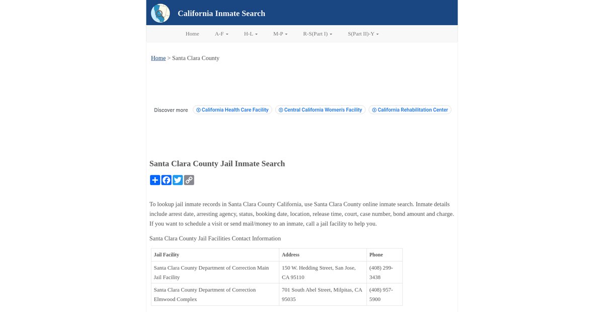 Preview of inmatesearchca.org