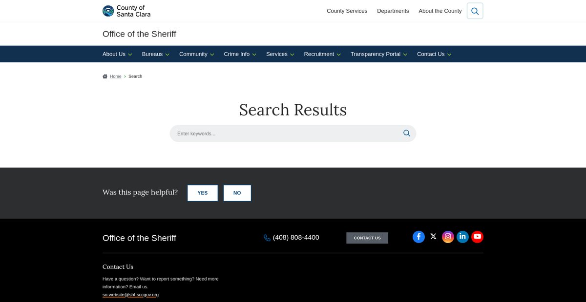 Preview of sheriff.santaclaracounty.gov