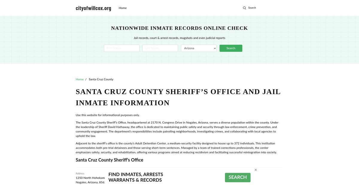 Preview of cityofwillcox.org