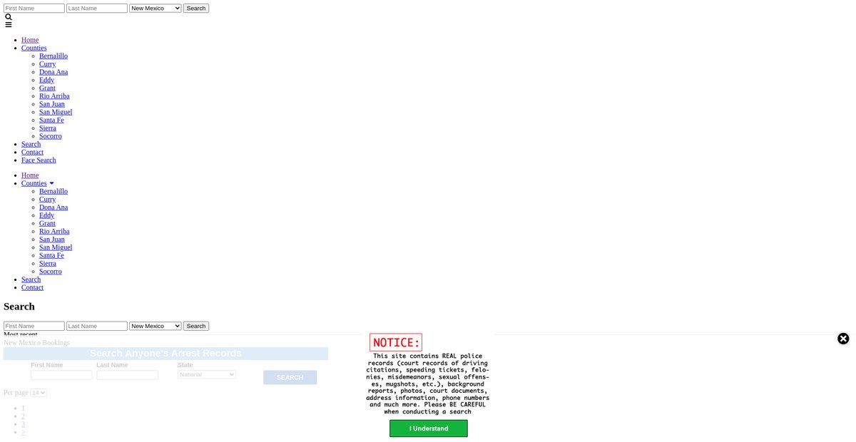 Preview of newmexico.arrests.org