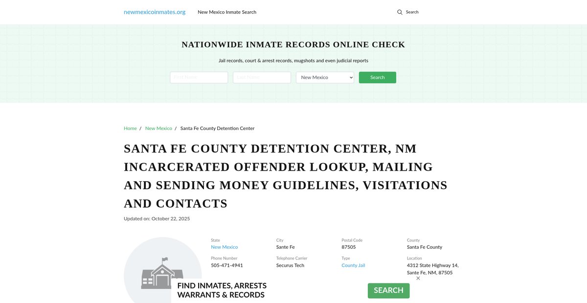 Preview of newmexicoinmates.org