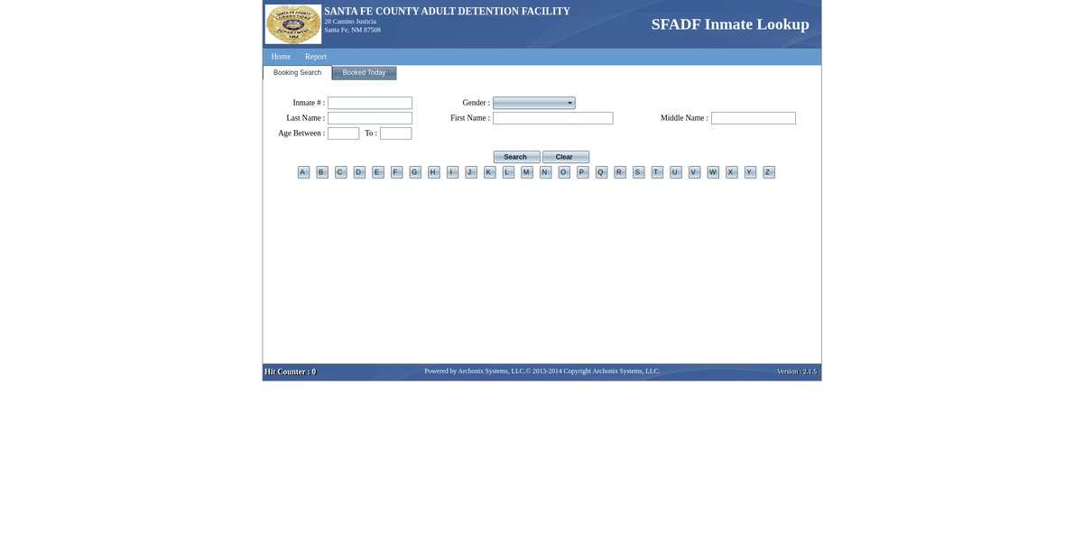 Preview of xjailwebsvr1.santafecountynm.gov