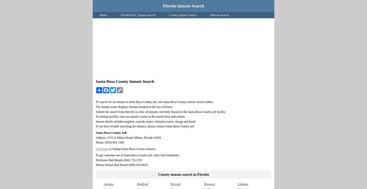 Preview of inmatesearchflorida.org