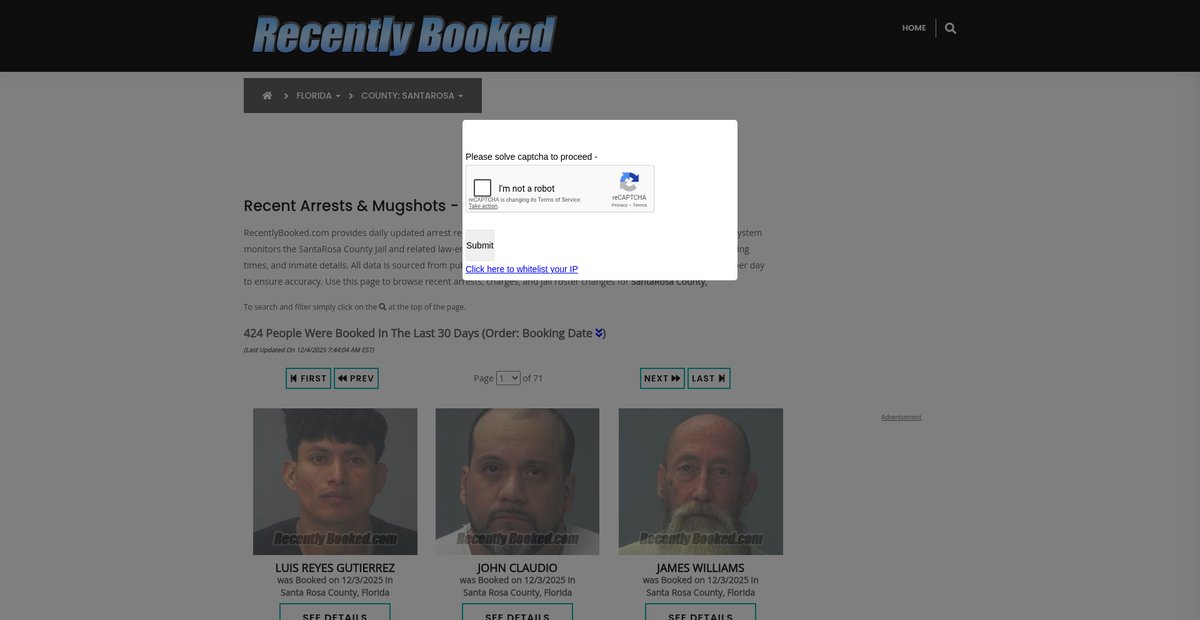 Preview of recentlybooked.com