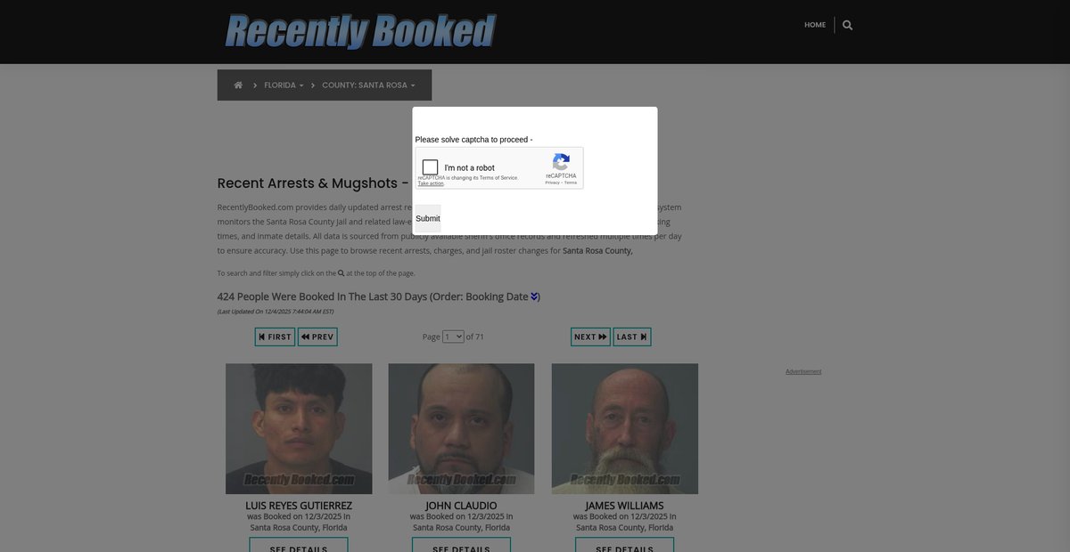 Preview of recentlybooked.com