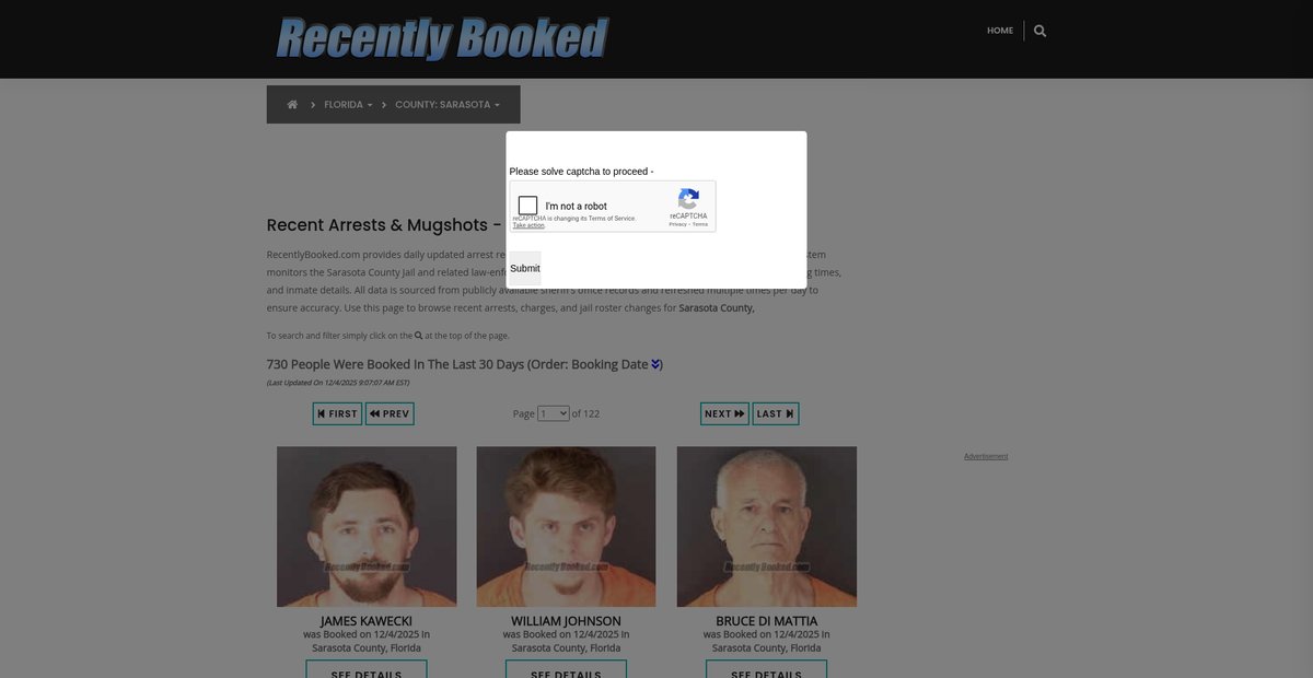 Preview of recentlybooked.com