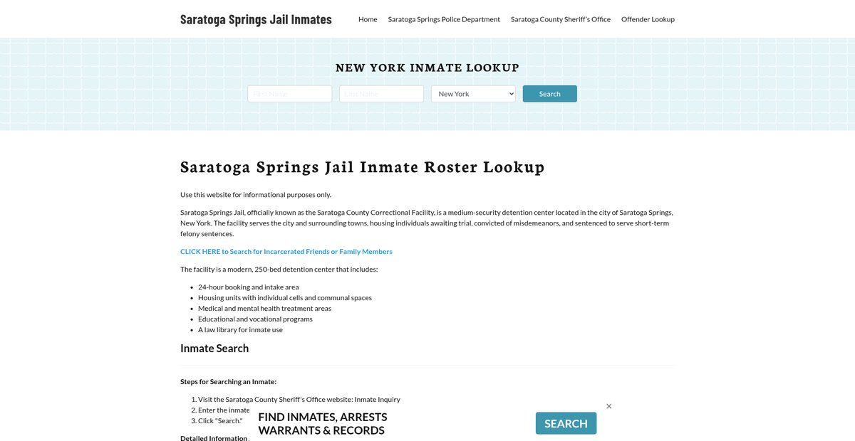 Preview of saratogaspringsinmates.org
