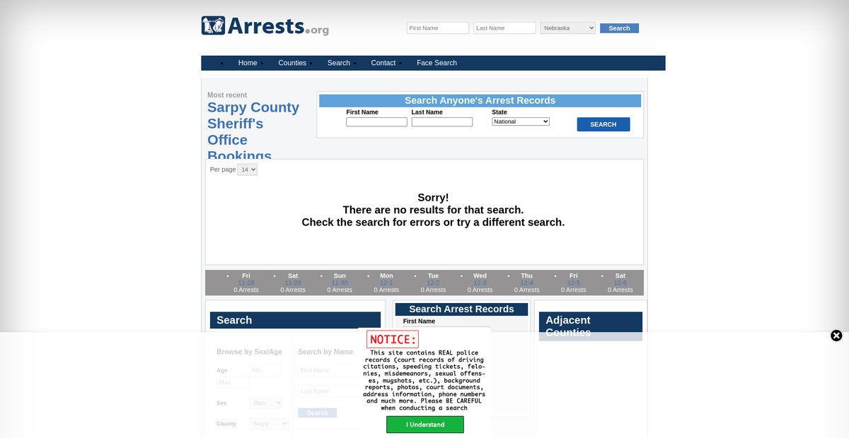 Preview of nebraska.arrests.org