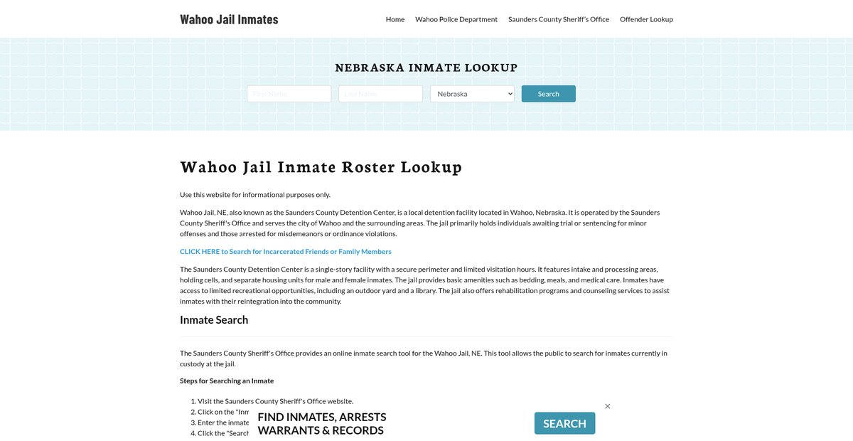 Preview of wahoojail.org