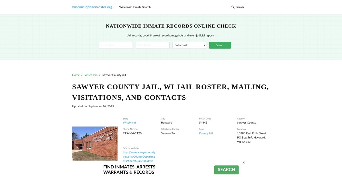 Preview of wisconsinprisonroster.org