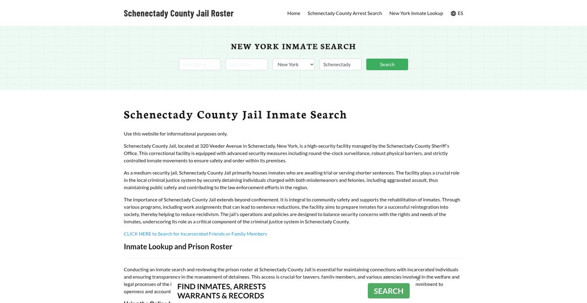 Preview of schenectadycountyjail.org
