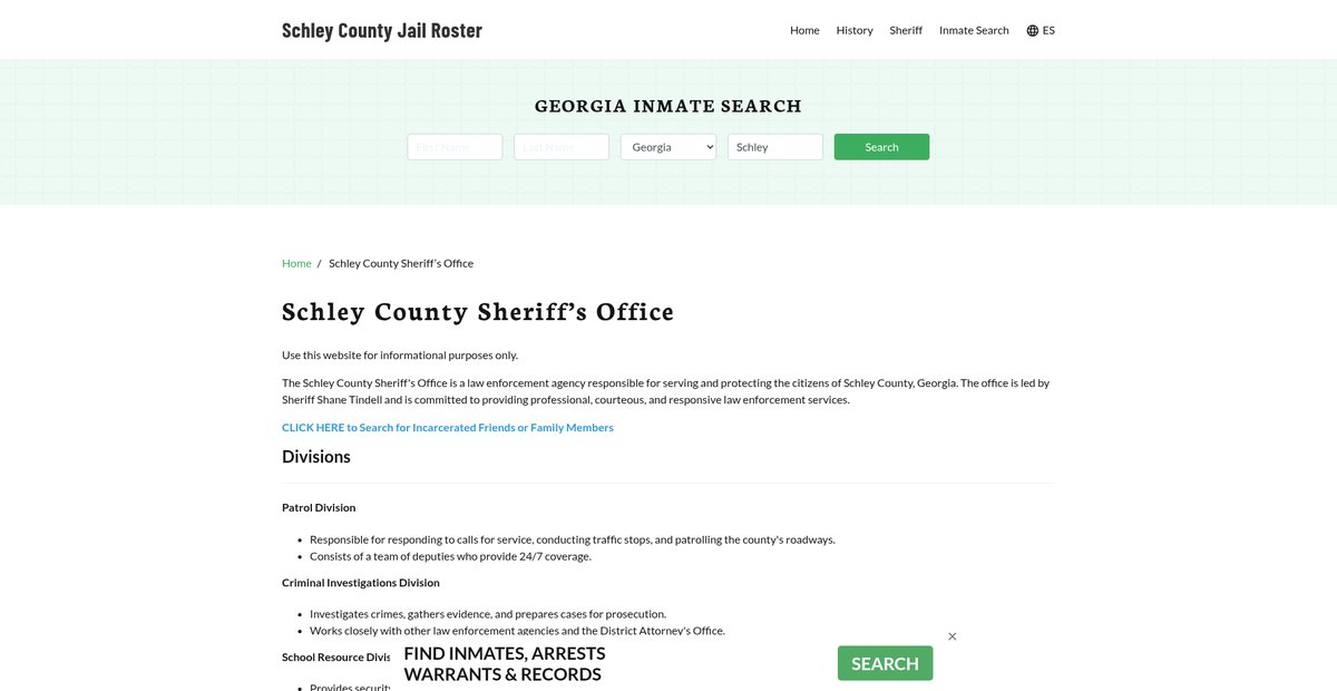 Preview of schleycountyjail.org
