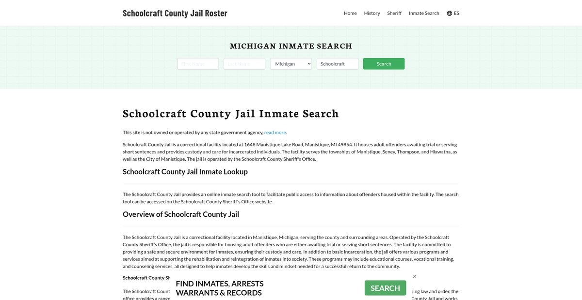 Preview of schoolcraftcountyjail.org