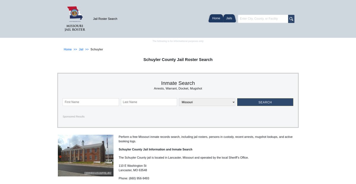 Preview of missourijailroster.com