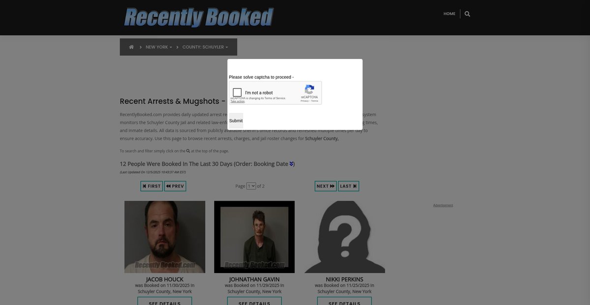 Preview of recentlybooked.com
