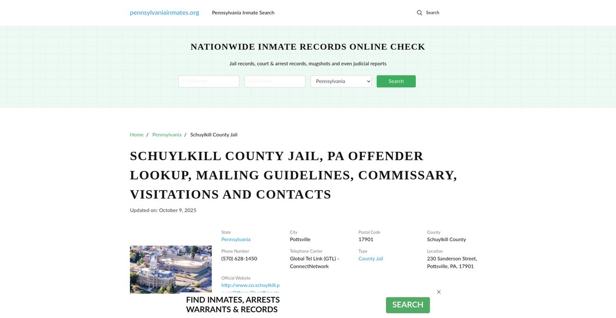 Preview of pennsylvaniainmates.org