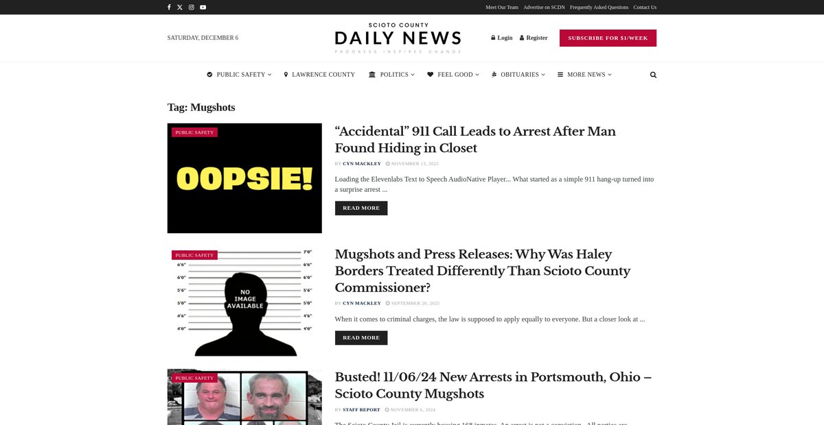 Preview of sciotocountydailynews.com