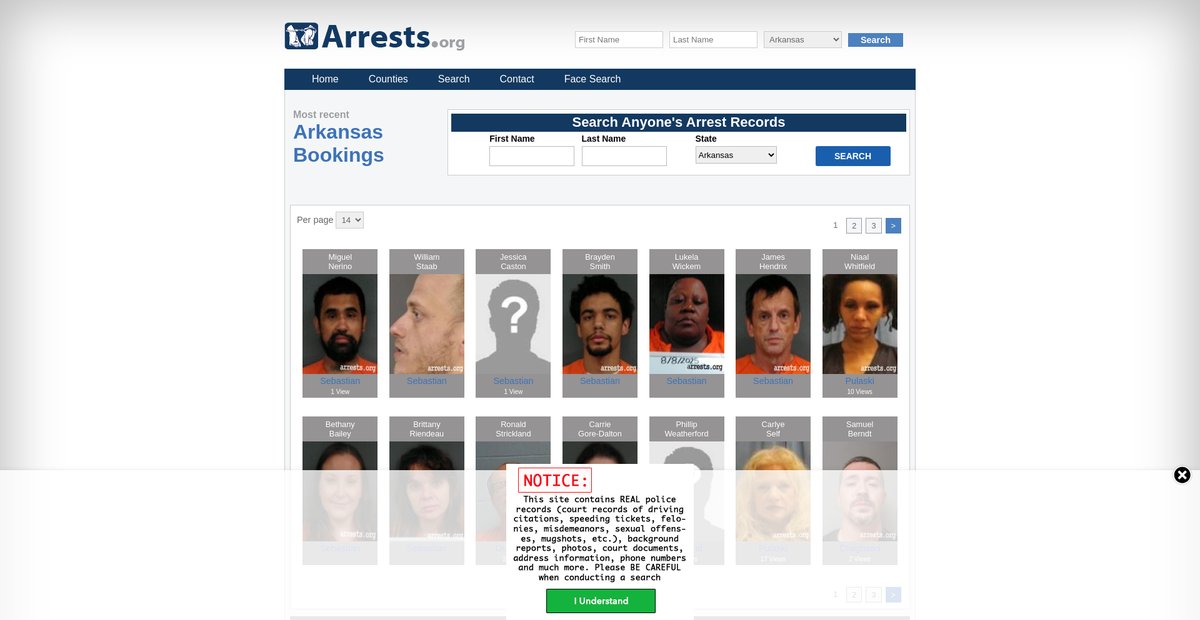 Preview of arkansas.arrests.org