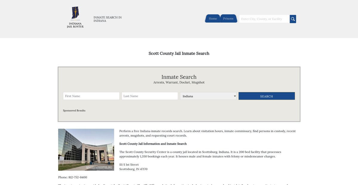 Preview of indianajailroster.com