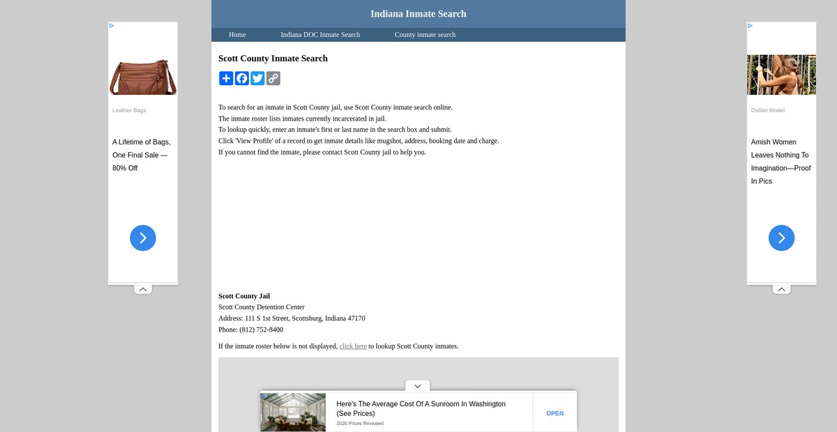 Preview of inmatesearchindiana.org
