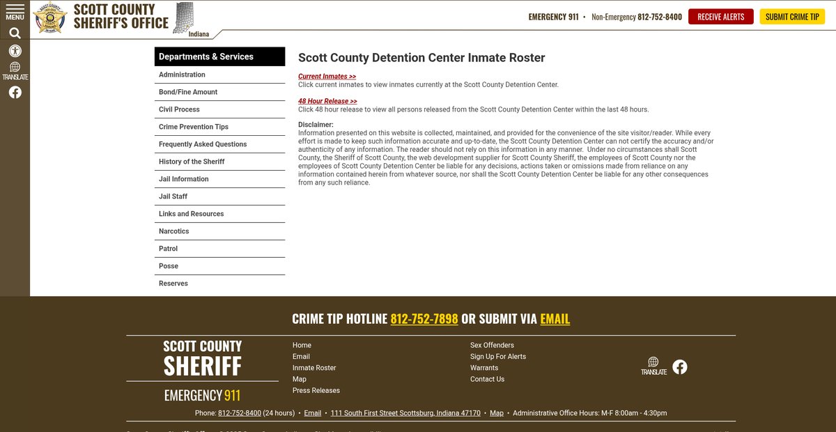 Preview of scottcountysheriff.org
