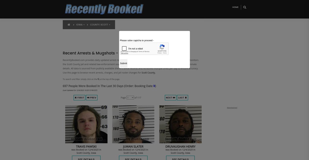 Preview of recentlybooked.com