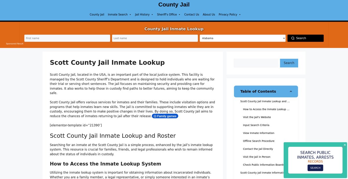 Preview of scott.countyjail.org