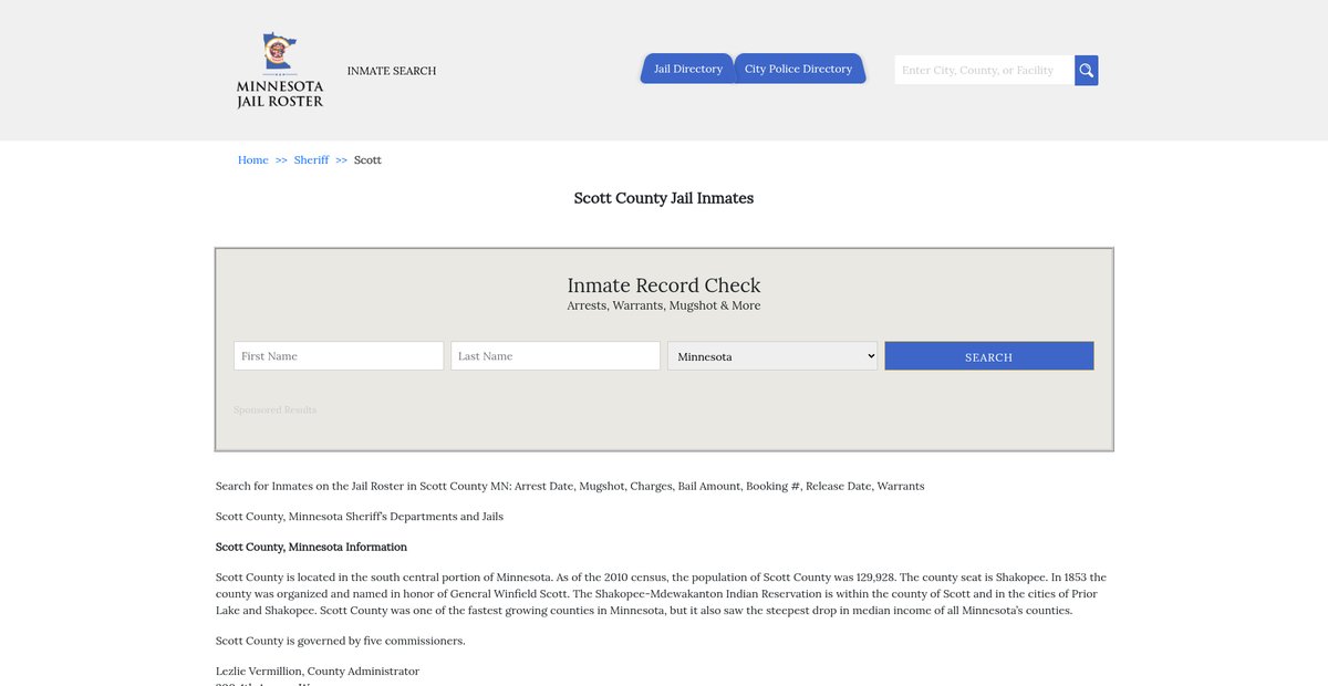 Preview of minnesotajailroster.com