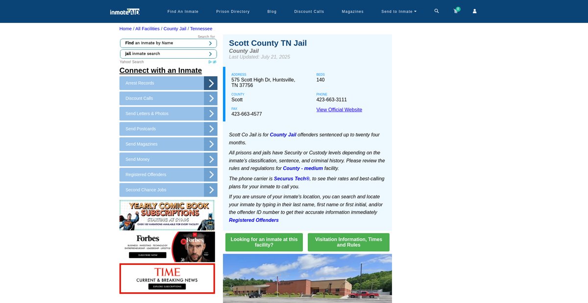 Preview of inmateaid.com