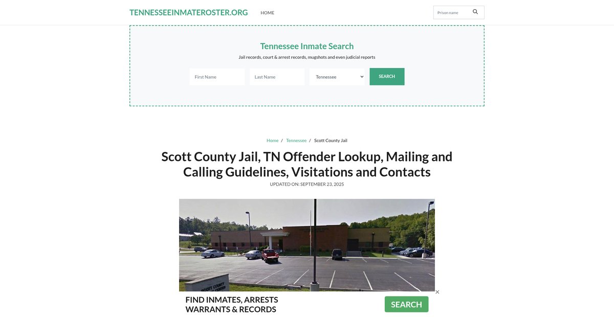 Preview of tennesseeinmateroster.org