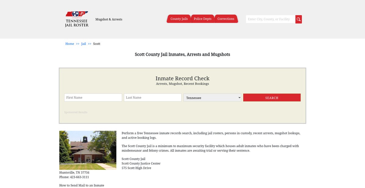 Preview of tennesseejailroster.com