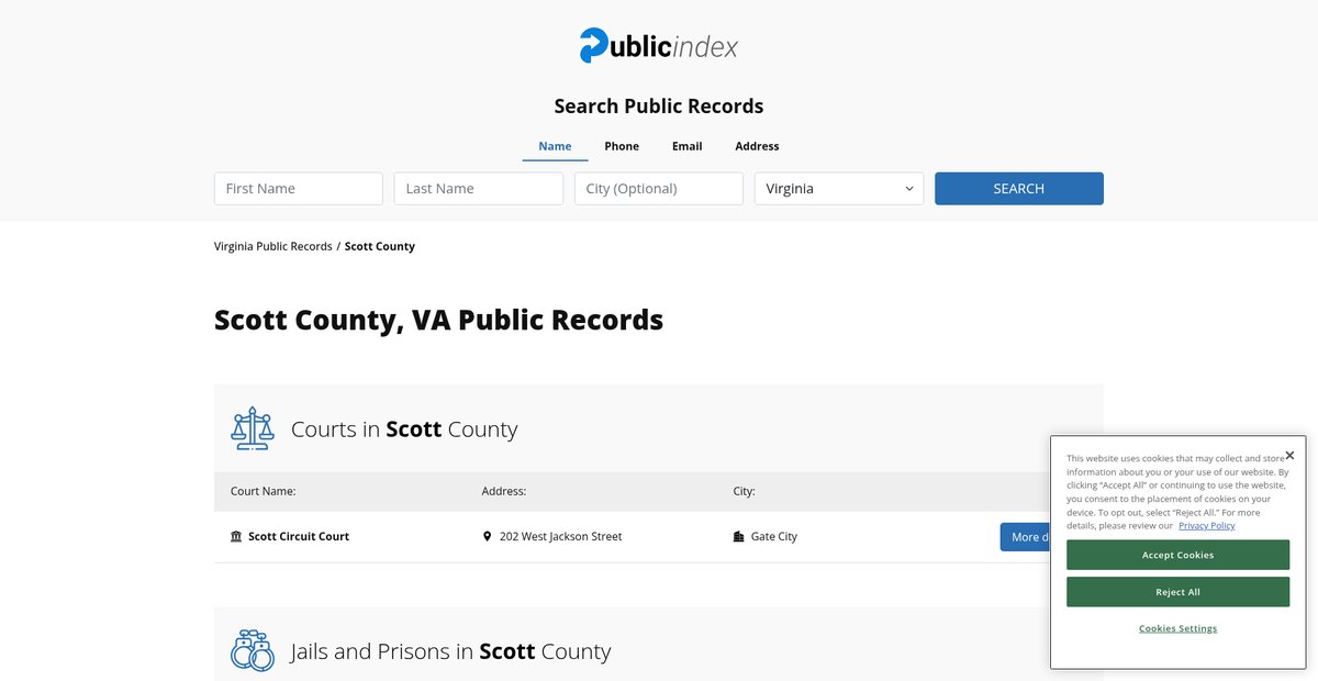 Preview of virginia.thepublicindex.org