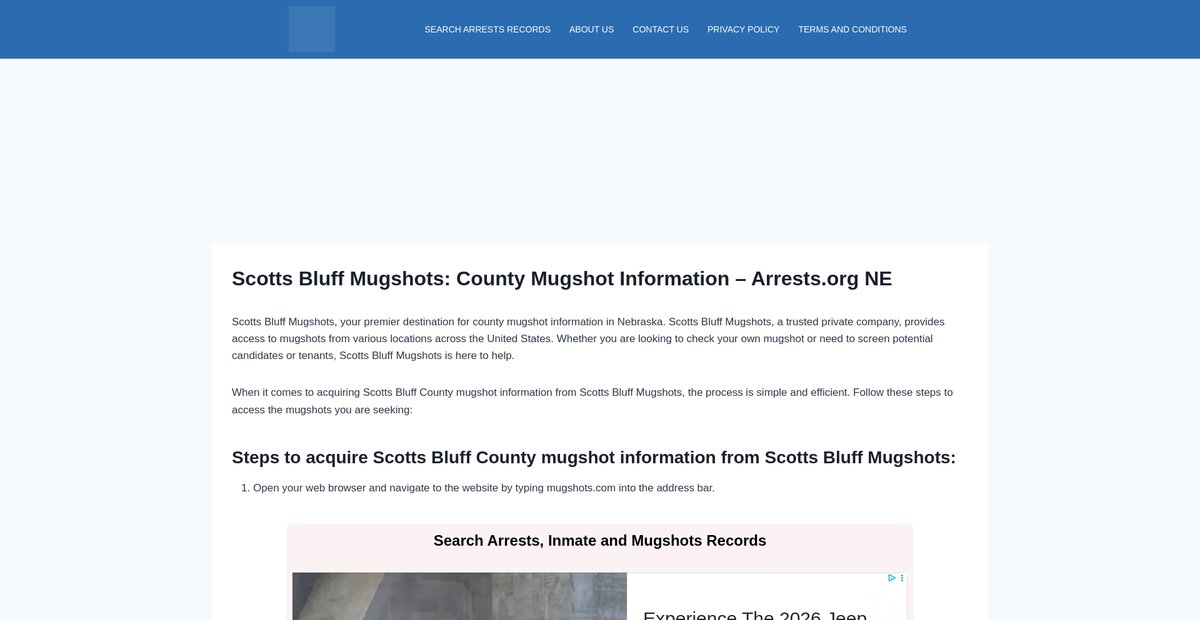 Preview of scotts-bluff-mugshots.arrests-org.com