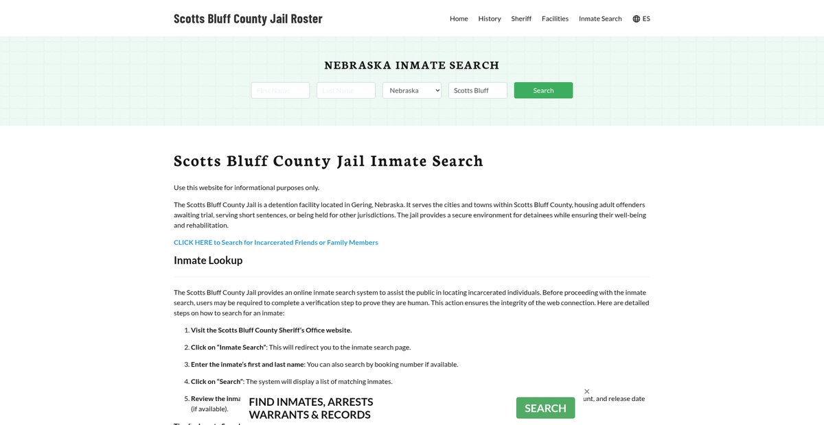 Preview of scottsbluffcountyjail.org