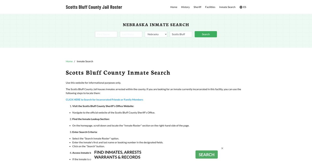 Preview of scottsbluffcountyjail.org