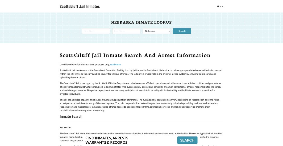 Preview of scottsbluffjailarrests.org