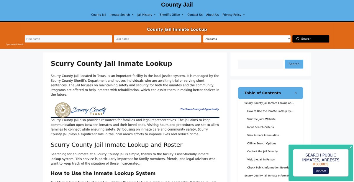 Preview of scurry.countyjail.org