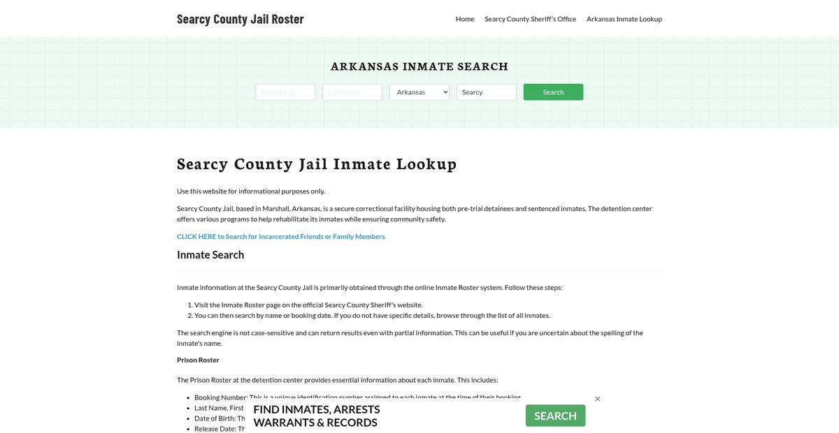 Preview of searcycountyjail.org