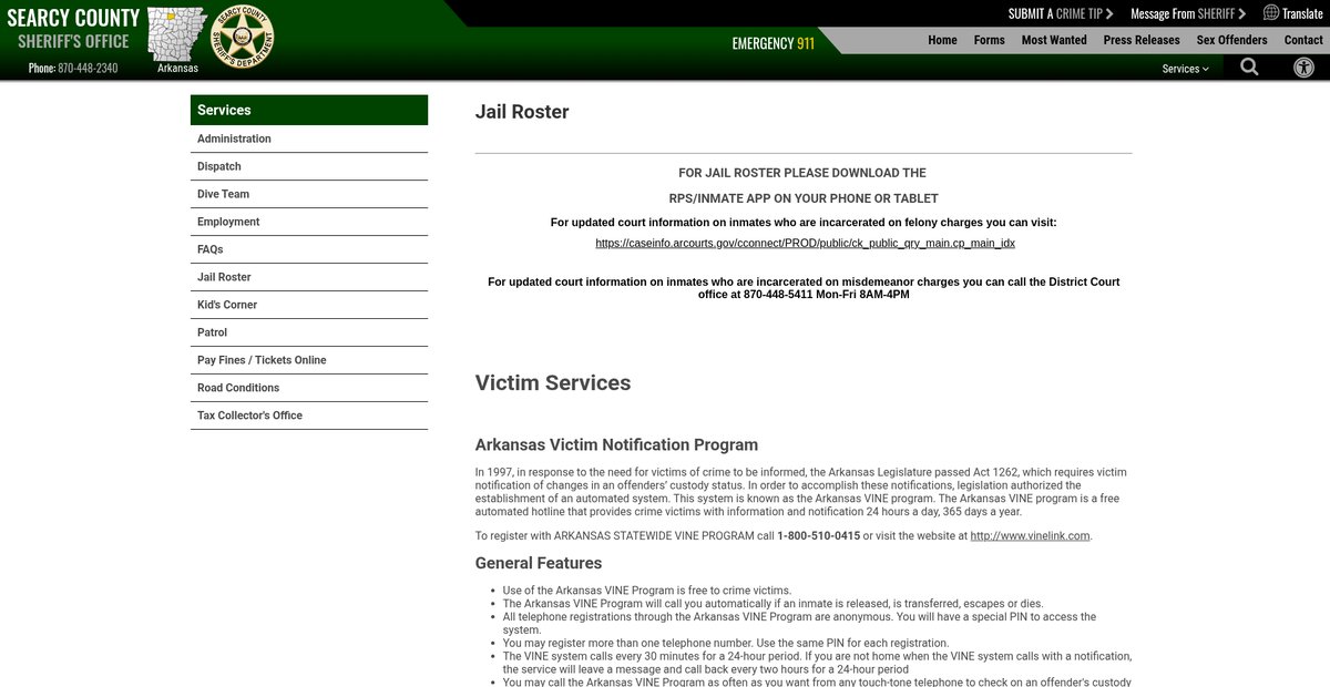 Preview of searcycountysheriff.org