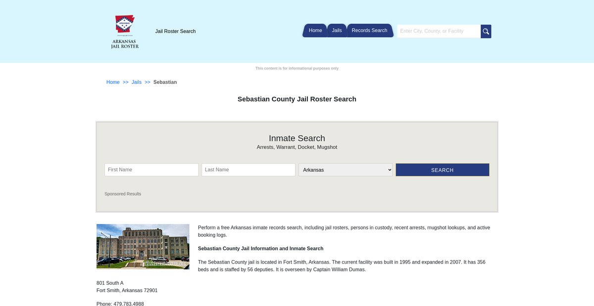 Preview of arkansasjailroster.com