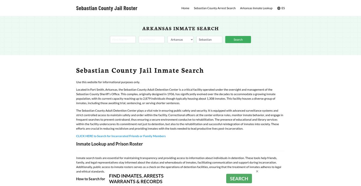 Preview of sebastiancountyjail.org