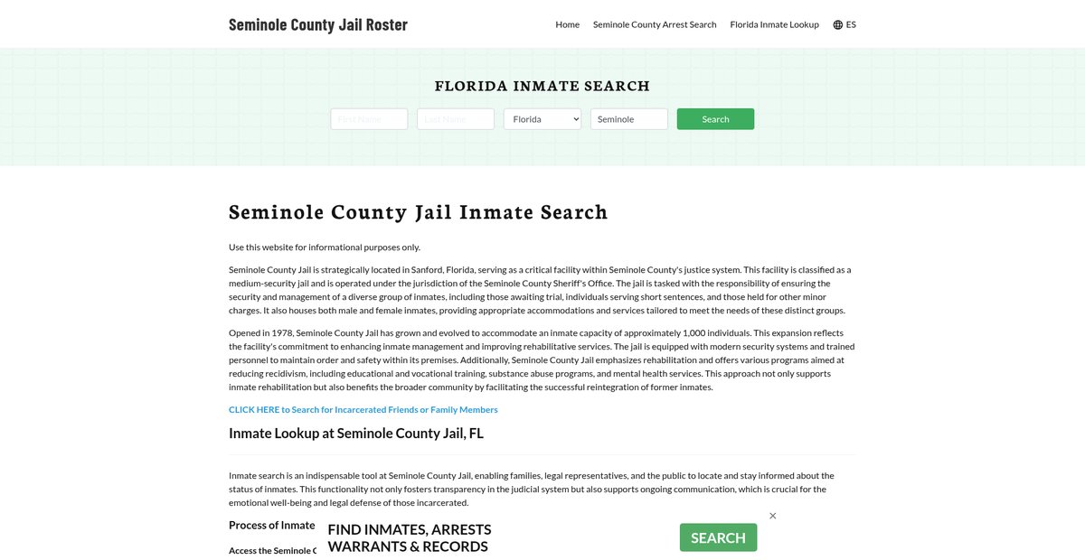 Preview of seminolecountyjail.org