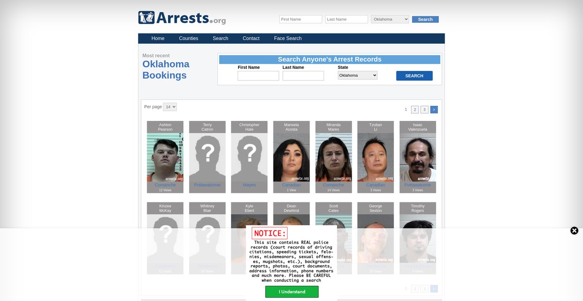 Preview of oklahoma.arrests.org
