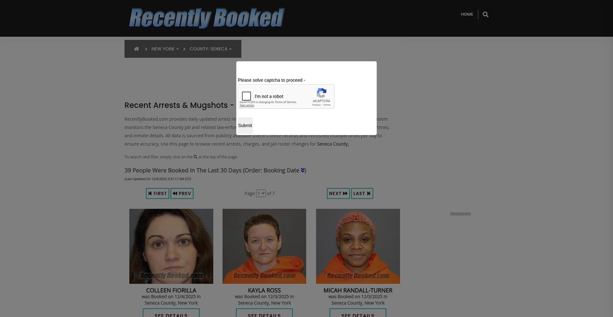 Preview of recentlybooked.com