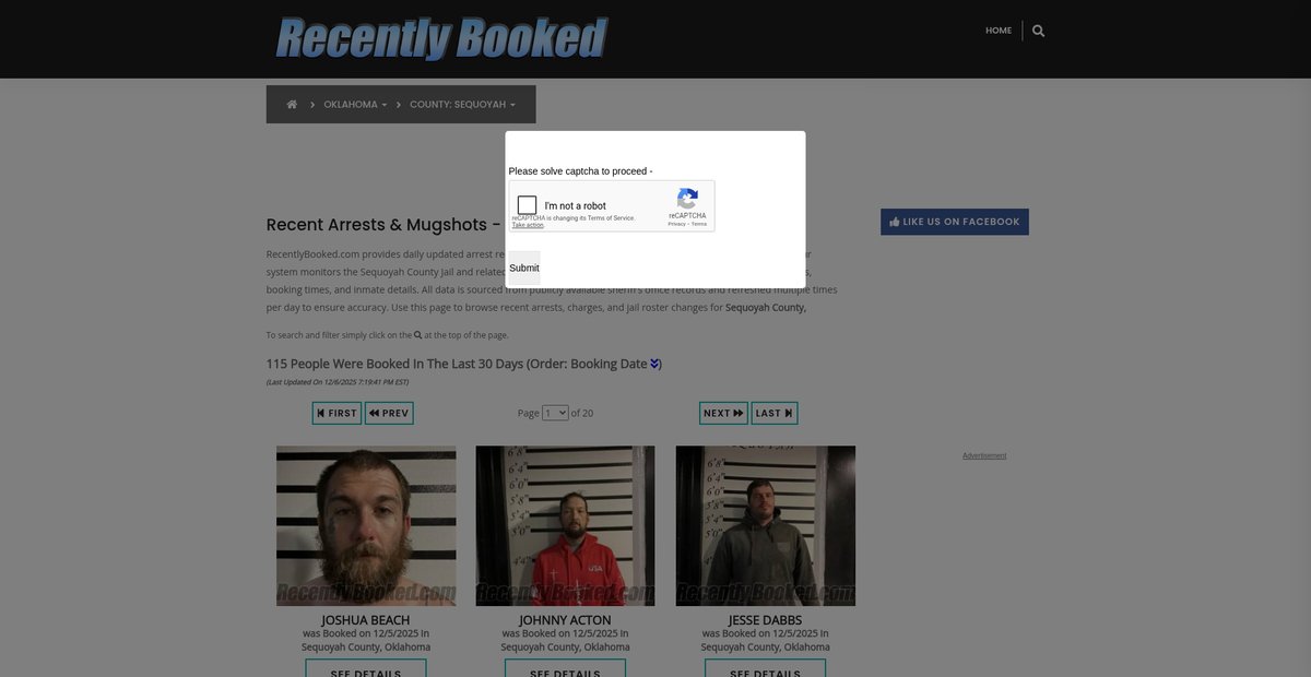 Preview of recentlybooked.com