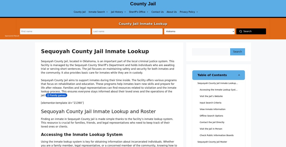 Preview of sequoyah.countyjail.org